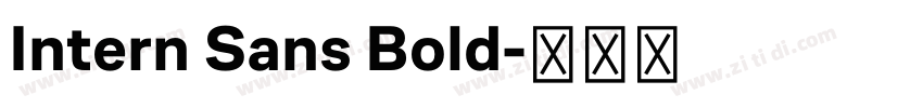 Intern Sans Bold字体转换